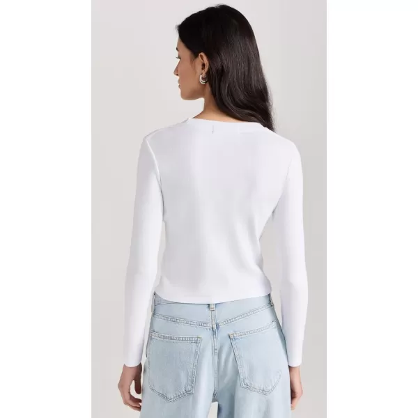 Womens Foxx Ribbed Long SleeveWhite