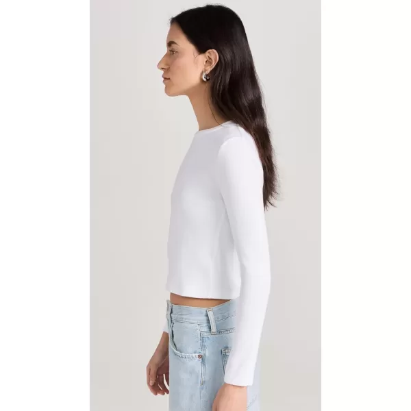 Womens Foxx Ribbed Long SleeveWhite