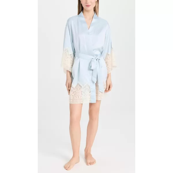 Womens Genevive Kimono with LaceBlue