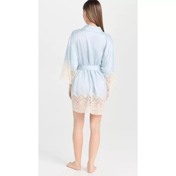 Womens Genevive Kimono with LaceBlue