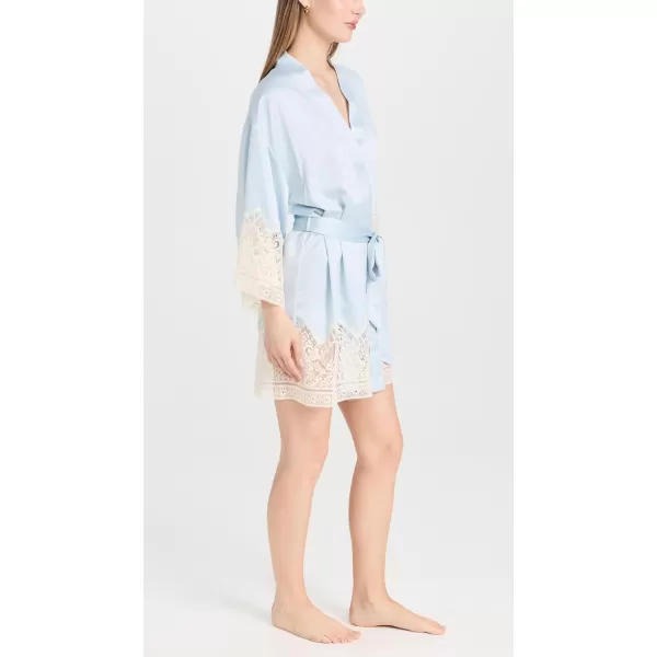 Womens Genevive Kimono with LaceBlue