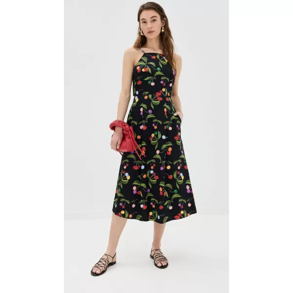 Womens Goreti Cotton DressCherry  Black