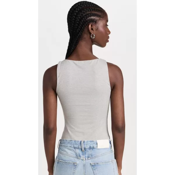 Womens High Neck Tank BodysuitGrey