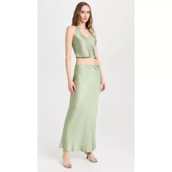 Womens Hudson Satin Maxi SkirtSage