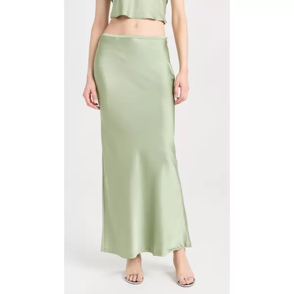 Womens Hudson Satin Maxi SkirtSage