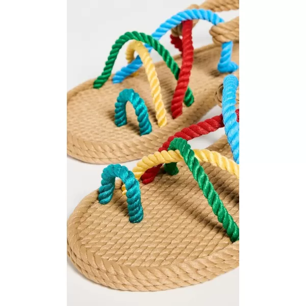 Womens Ibiza Rope SandalsBeige Multi