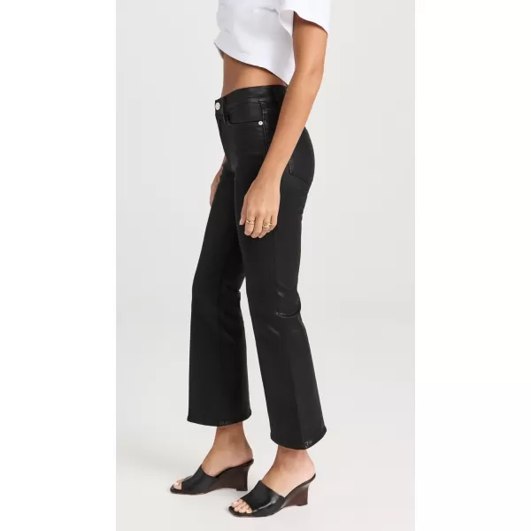 Womens Le Crop Flare JeansNoir Coated