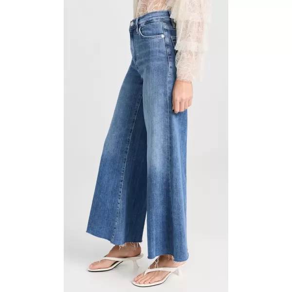 Womens Le Palazzo Crop Raw Fray JeansDaphne Blue