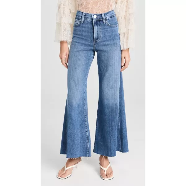 Womens Le Palazzo Crop Raw Fray JeansDaphne Blue