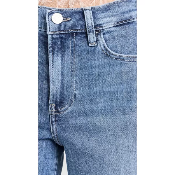 Womens Le Palazzo Crop Raw Fray JeansDaphne Blue