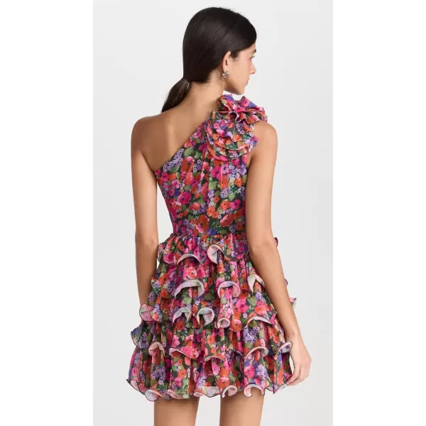 Womens Malti One Shoulder Mini DressVintage Flowers