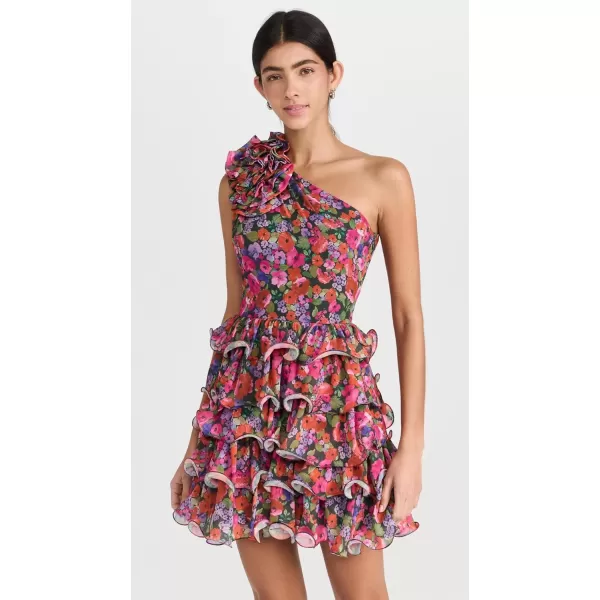 Womens Malti One Shoulder Mini DressVintage Flowers