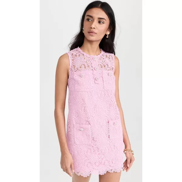 Womens Pink Lace Mini DressPink