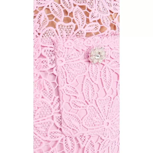 Womens Pink Lace Mini DressPink