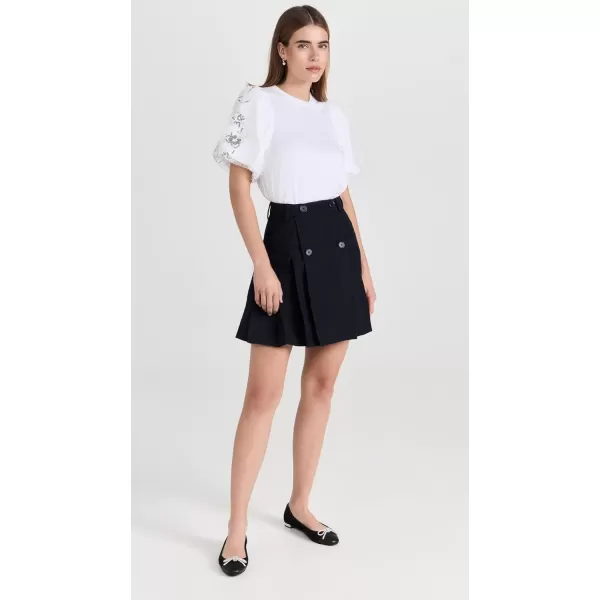 Womens Pleated Mini KiltNavy