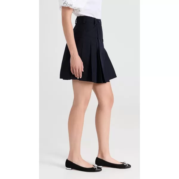 Womens Pleated Mini KiltNavy