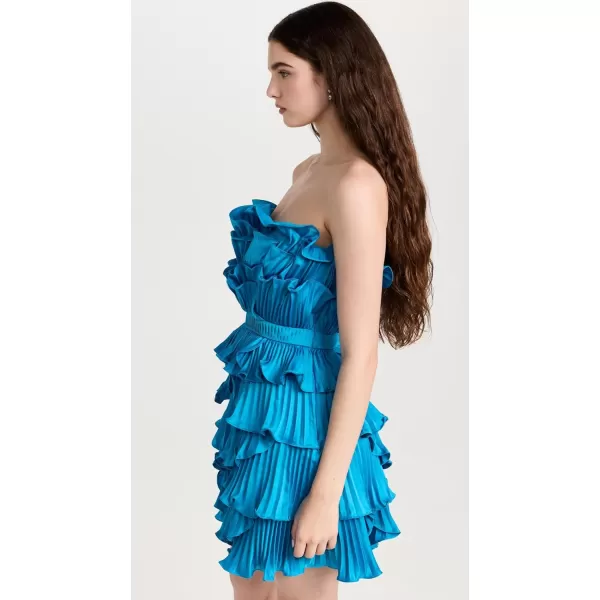 Womens Reed Pleated Shell DressBlue Surf