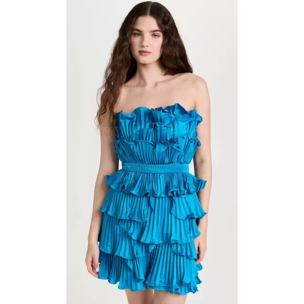 Womens Reed Pleated Shell DressBlue Surf