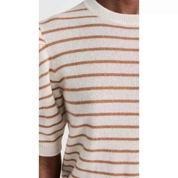 Womens Ruched Sleeve Cashmere SweaterCamel Multi