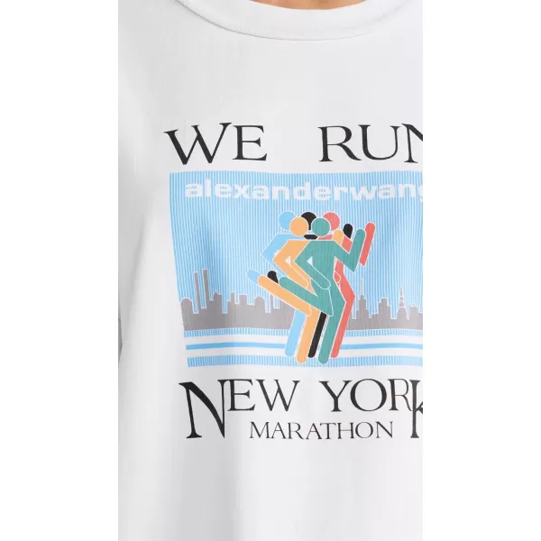 Womens Short Sleeve Tee with Marathon GraphicGunsmoke