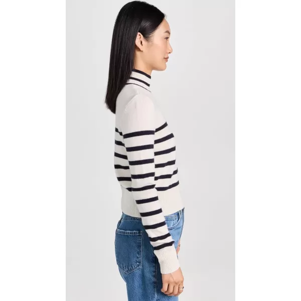 Womens Shrunken Mariner Cashmere TurtleneckOff White Multi