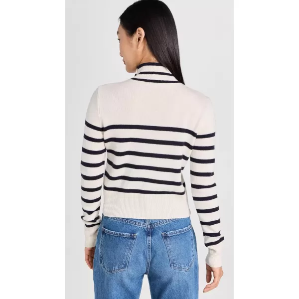 Womens Shrunken Mariner Cashmere TurtleneckOff White Multi