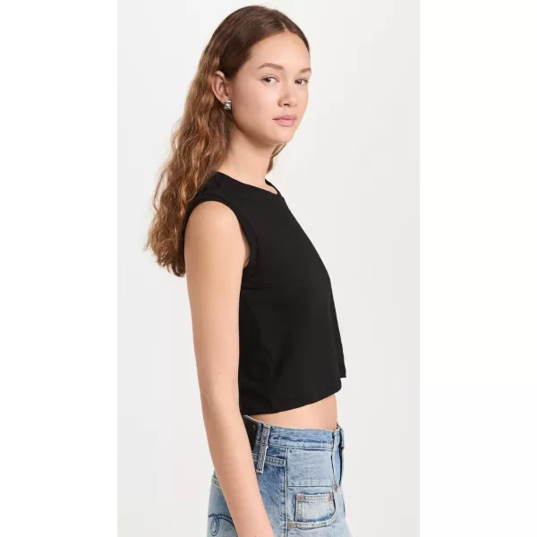 Womens Sleeveless Crop TeeBlack