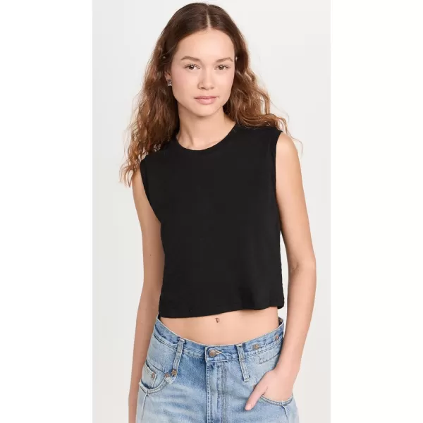 Womens Sleeveless Crop TeeBlack