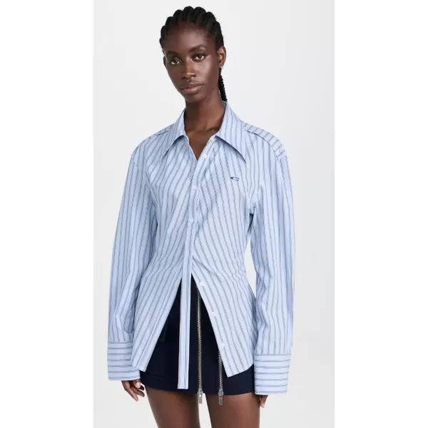 Womens Split ShirtBlue Stripe