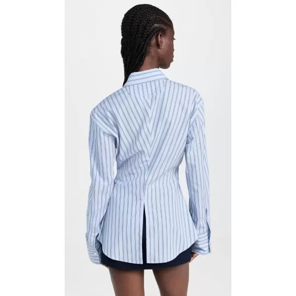 Womens Split ShirtBlue Stripe