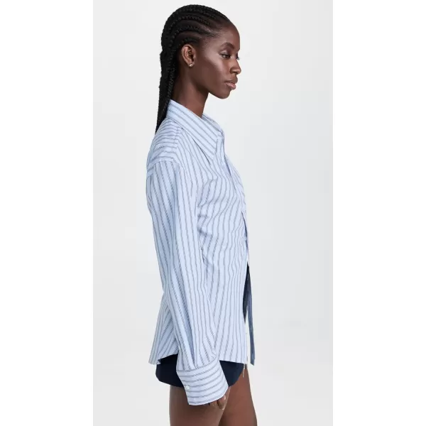 Womens Split ShirtBlue Stripe