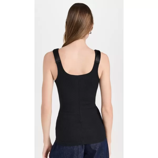 Womens Strap Rip TankBlack