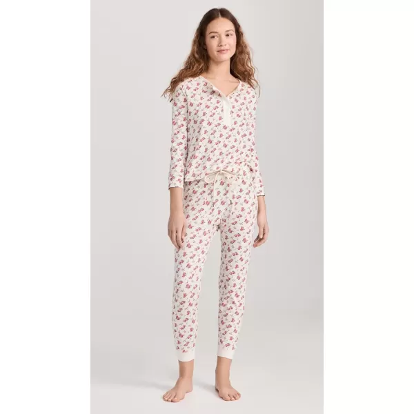 Womens The Long John SweatpantsTeatime Rose Print