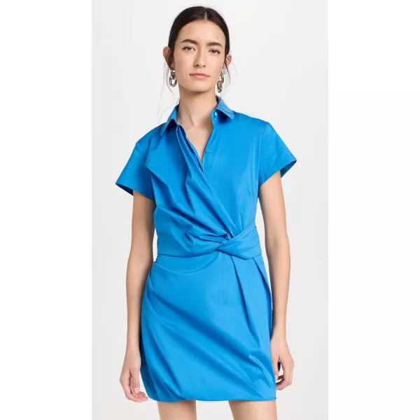 Womens Twisted Wrap DressBlue