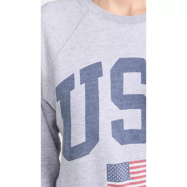 Womens USA SweatshirtVintage Heather Grey