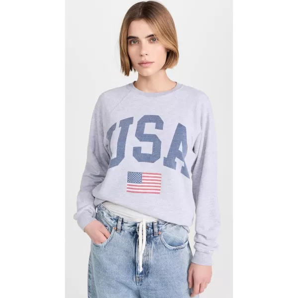 Womens USA SweatshirtVintage Heather Grey