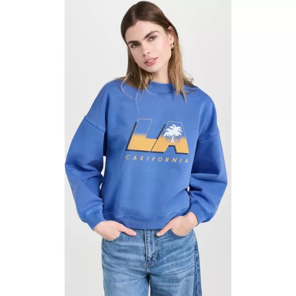 Womens Vintage La SweatshirtWashed Bright Blue