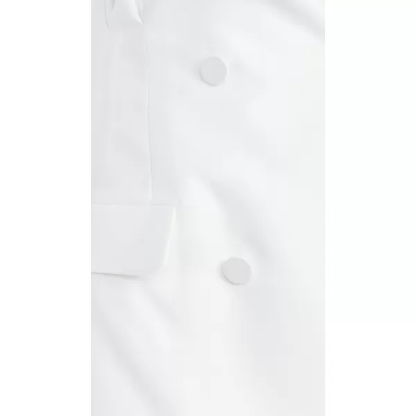 Womens White Taffeta Tailored Mini DressWhite