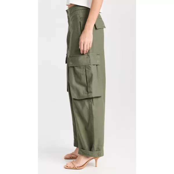 Womens Wide Leg Cargo TrousersPoblano