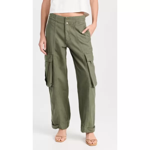 Womens Wide Leg Cargo TrousersPoblano