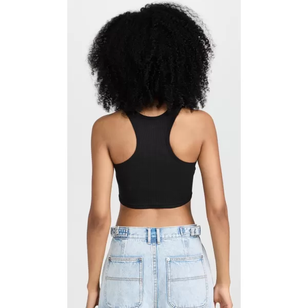 Womens Womens Cropped Classic Racer TankBlack