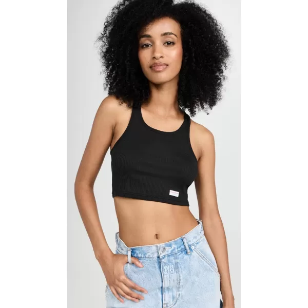 Womens Womens Cropped Classic Racer TankBlack