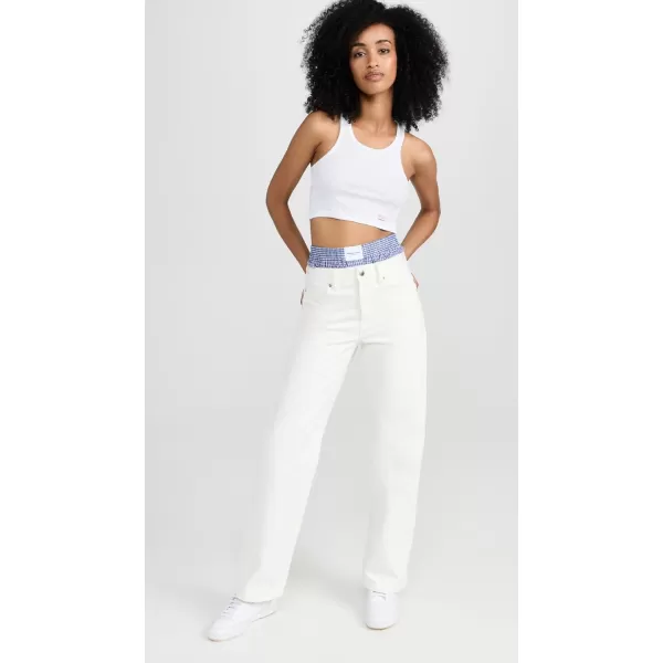 Womens Womens Cropped Classic Racer TankWhite