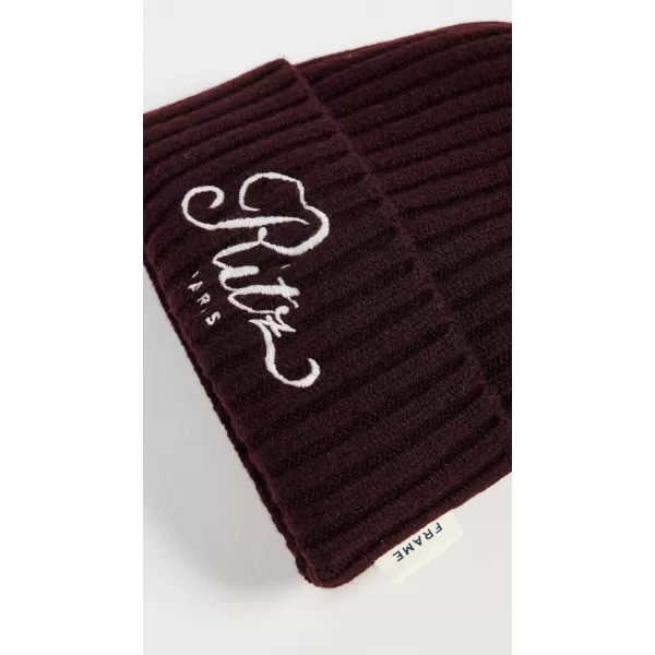 Womens x Ritz Paris Cashmere BeanieBordeaux