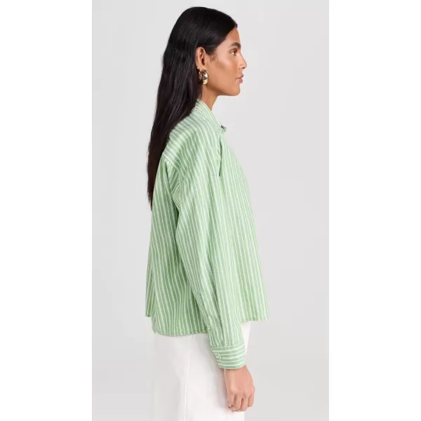 XIRENA Womens Riley ShirtMatcha Stripe