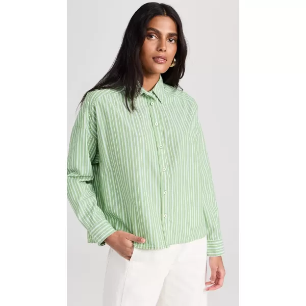 XIRENA Womens Riley ShirtMatcha Stripe