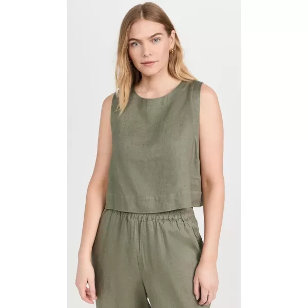 XIRENA Womens Robbie Linen TopMossy