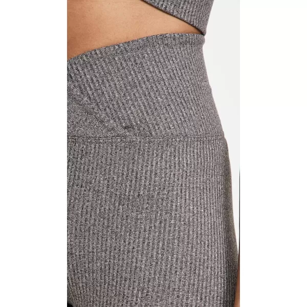 Year of Ours Womens Ribbed V Waist Biker ShortsHeathered Grey