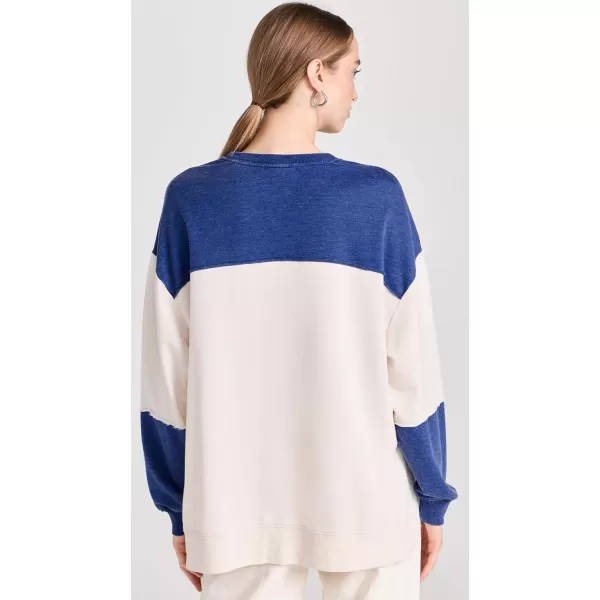 Z SUPPLY Womens Block Party Weekender SweatshirtSapphire Blue