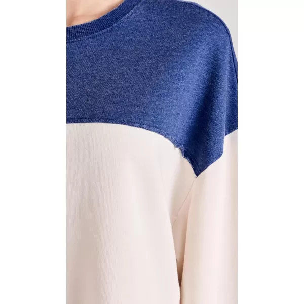 Z SUPPLY Womens Block Party Weekender SweatshirtSapphire Blue